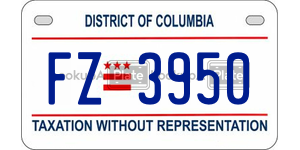 FZ3950  license plate in DC