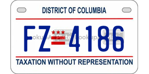FZ4186  license plate in DC
