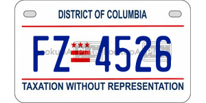 FZ4526  license plate in DC