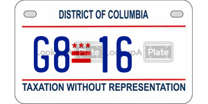 G816  license plate in DC