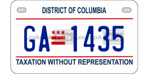 GA1435  license plate in DC