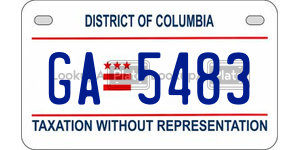 GA5483  license plate in DC