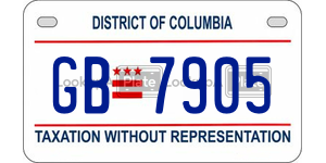 GB7905  license plate in DC