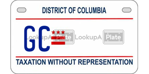 GC  license plate in DC