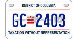 GC2403  license plate in DC