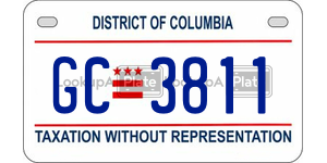 GC3811  license plate in DC