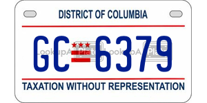 GC6379  license plate in DC