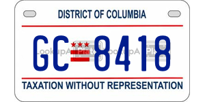 GC8418  license plate in DC