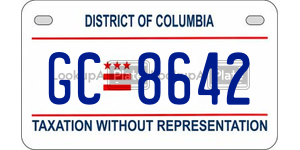 GC8642  license plate in DC
