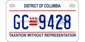 GC9428  license plate in DC