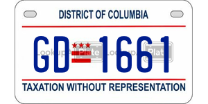 GD1661  license plate in DC