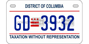 GD3932  license plate in DC