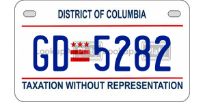 GD5282  license plate in DC