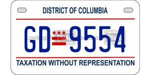GD9554  license plate in DC
