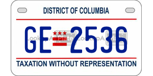 GE2536 license plate in District of Columbia