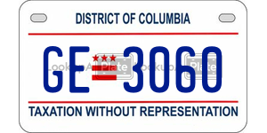 GE3060  license plate in DC