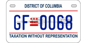 GF0068  license plate in DC