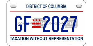 GF2027  license plate in DC