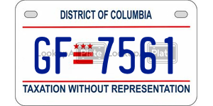 GF7561  license plate in DC