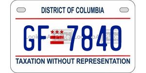 GF7840  license plate in DC