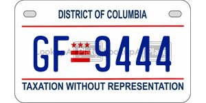 GF9444  license plate in DC