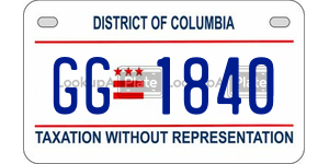 GG1840  license plate in DC