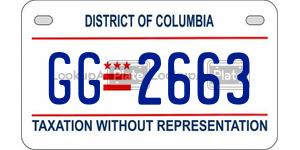 GG2663  license plate in DC