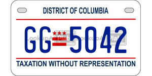 GG5042  license plate in DC