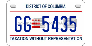 GG5435  license plate in DC