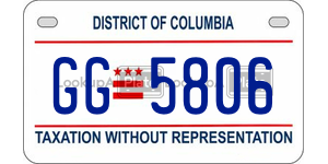 GG5806  license plate in DC