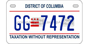 GG7472  license plate in DC