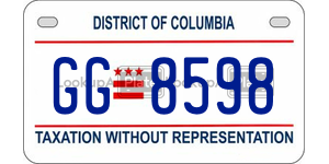 GG8598  license plate in DC