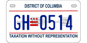 GH0514  license plate in DC