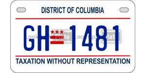 GH1481  license plate in DC
