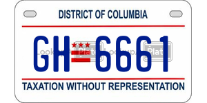GH6661  license plate in DC