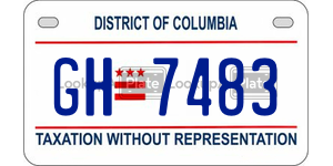 GH7483  license plate in DC
