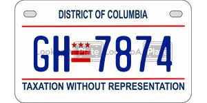 GH7874  license plate in DC