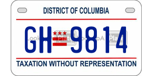 GH9814  license plate in DC