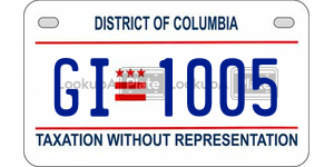 GI1005  license plate in DC