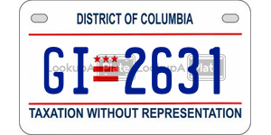 GI2631  license plate in DC