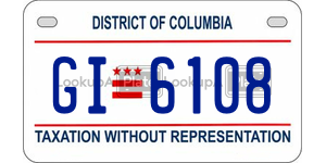 GI6108  license plate in DC