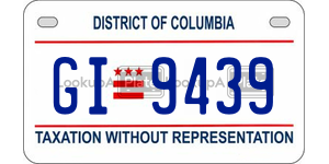 GI9439  license plate in DC