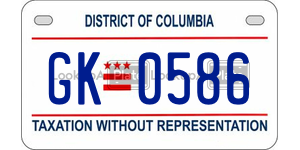 GK0586 license plate in District of Columbia