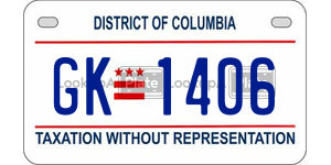GK1406  license plate in DC
