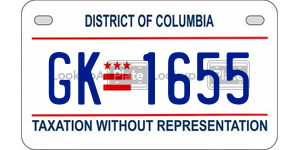 GK1655  license plate in DC