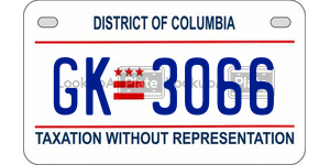 GK3066 license plate in District of Columbia