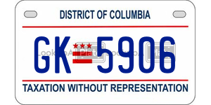 GK5906  license plate in DC