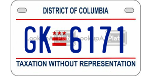 GK6171 license plate in District of Columbia