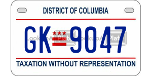 GK9047  license plate in DC