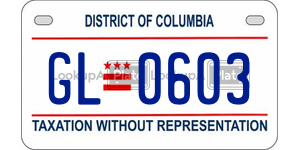 GL0603  license plate in DC